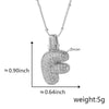 Wholesale Jewelry Copper Necklace With Electroplated Inlaid Zircon And Letter Pattern