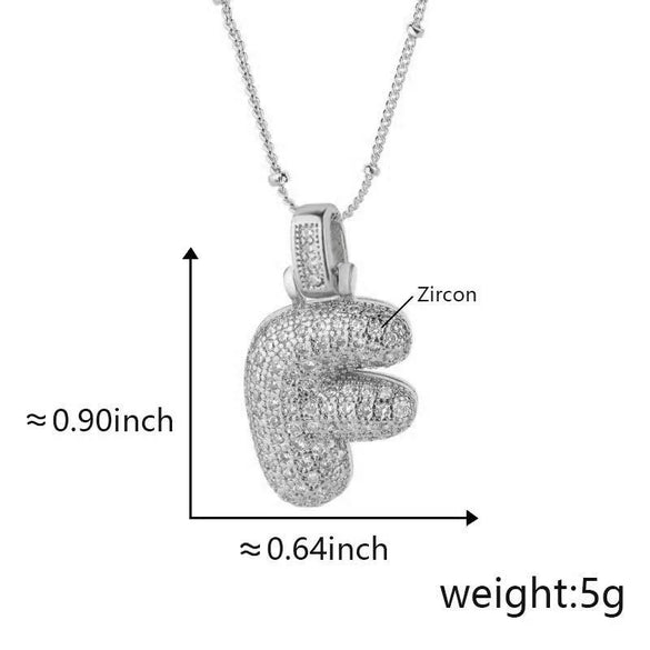 Wholesale Jewelry Copper Necklace With Electroplated Inlaid Zircon And Letter Pattern