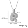 Wholesale Jewelry Copper Necklace With Electroplated Inlaid Zircon And Letter Pattern