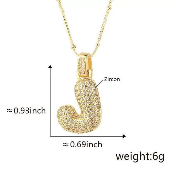 Wholesale Jewelry Copper Necklace With Electroplated Inlaid Zircon And Letter Pattern