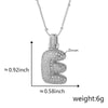 Wholesale Jewelry Copper Necklace With Electroplated Inlaid Zircon And Letter Pattern
