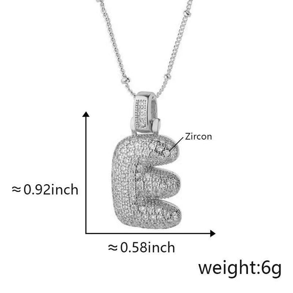 Wholesale Jewelry Copper Necklace With Electroplated Inlaid Zircon And Letter Pattern