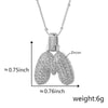 Wholesale Jewelry Copper Necklace With Electroplated Inlaid Zircon And Letter Pattern