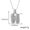 Wholesale Jewelry Copper Necklace With Electroplated Inlaid Zircon And Letter Pattern