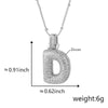 Wholesale Jewelry Copper Necklace With Electroplated Inlaid Zircon And Letter Pattern