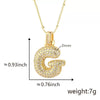 Wholesale Jewelry Copper Necklace With Electroplated Inlaid Zircon And Letter Pattern
