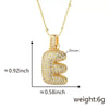 Wholesale Jewelry Copper Necklace With Electroplated Inlaid Zircon And Letter Pattern