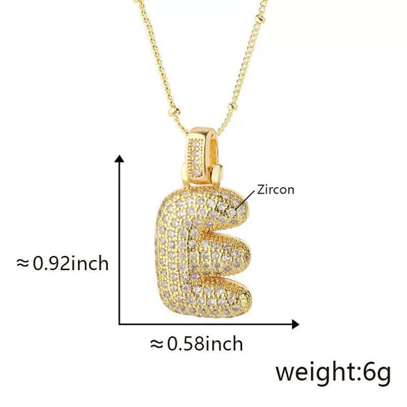 Wholesale Jewelry Copper Necklace With Electroplated Inlaid Zircon And Letter Pattern