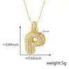 Wholesale Jewelry Copper Necklace With Electroplated Inlaid Zircon And Letter Pattern