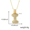 Wholesale Jewelry Copper Necklace With Electroplated Inlaid Zircon And Letter Pattern