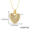 Wholesale Jewelry Copper Necklace With Electroplated Inlaid Zircon And Letter Pattern