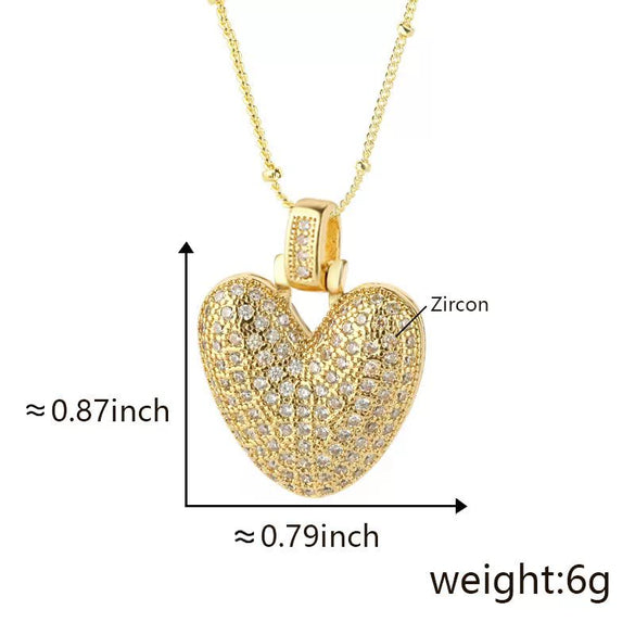Wholesale Jewelry Copper Necklace With Electroplated Inlaid Zircon And Letter Pattern