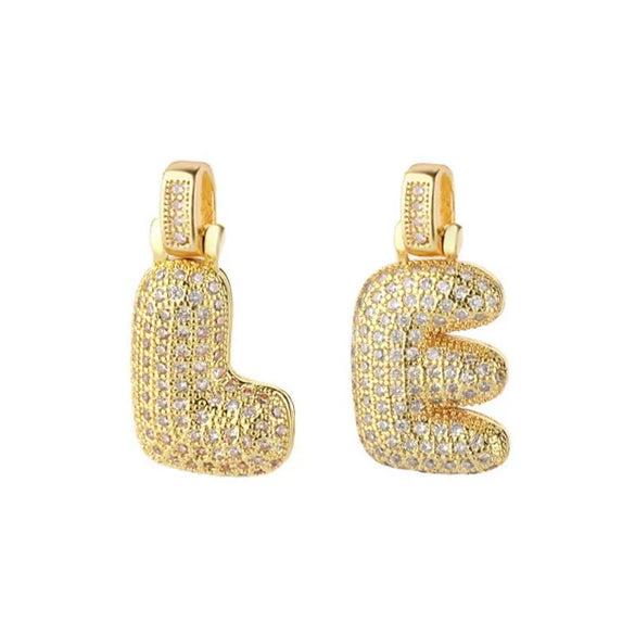 Wholesale Jewelry Copper Necklace With Electroplated Inlaid Zircon And Letter Pattern