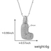 Wholesale Jewelry Copper Necklace With Electroplated Inlaid Zircon And Letter Pattern