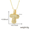 Wholesale Jewelry Copper Necklace With Electroplated Inlaid Zircon And Letter Pattern
