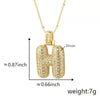 Wholesale Jewelry Copper Necklace With Electroplated Inlaid Zircon And Letter Pattern