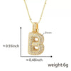 Wholesale Jewelry Copper Necklace With Electroplated Inlaid Zircon And Letter Pattern