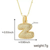 Wholesale Jewelry Copper Necklace With Electroplated Inlaid Zircon And Letter Pattern