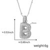 Wholesale Jewelry Copper Necklace With Electroplated Inlaid Zircon And Letter Pattern