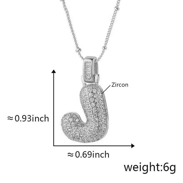 Wholesale Jewelry Copper Necklace With Electroplated Inlaid Zircon And Letter Pattern