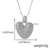 Wholesale Jewelry Copper Necklace With Electroplated Inlaid Zircon And Letter Pattern