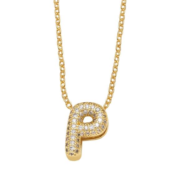 Wholesale Jewelry Copper Necklace With Letters Numbers Text Pattern Electroplated