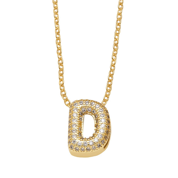 Wholesale Jewelry Copper Necklace With Letters Numbers Text Pattern Electroplated