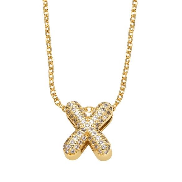 Wholesale Jewelry Copper Necklace With Letters Numbers Text Pattern Electroplated
