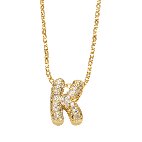 Wholesale Jewelry Copper Necklace With Letters Numbers Text Pattern Electroplated
