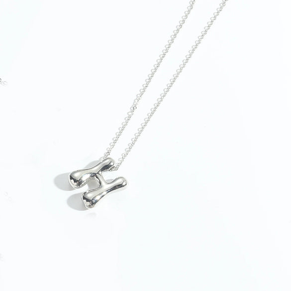Wholesale Jewelry Copper Oshaped Chain Pendant Necklace With English Letters Pattern And Electroplating Process