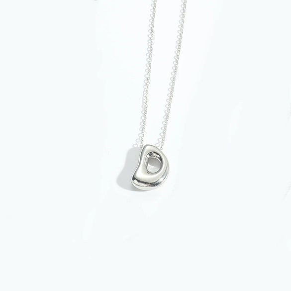 Wholesale Jewelry Copper Oshaped Chain Pendant Necklace With English Letters Pattern And Electroplating Process