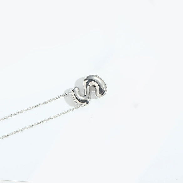 Wholesale Jewelry Copper Oshaped Chain Pendant Necklace With English Letters Pattern And Electroplating Process
