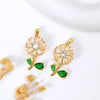 Wholesale Jewelry Copper Pendant Natural Geometric Style 18K Real Gold Electroplated Micropaved Zircon Windmill Rotatable Necklace Pendant