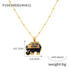 Wholesale Jewelry Copper Pendant 316L Stainless Steel Necklace With Geometric And Animal Pattern And Electroplating Treatment