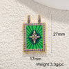 Wholesale Jewelry Copper Pendant With Rainbow Love Jade Cosmic Star And Heart Shape Zirconia Design