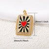 Wholesale Jewelry Copper Pendant With Rainbow Love Jade Cosmic Star And Heart Shape Zirconia Design