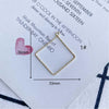 Wholesale Jewelry Copper Pendant With Simple Geometric Shapes Round Square Real Gold Plating Accessories