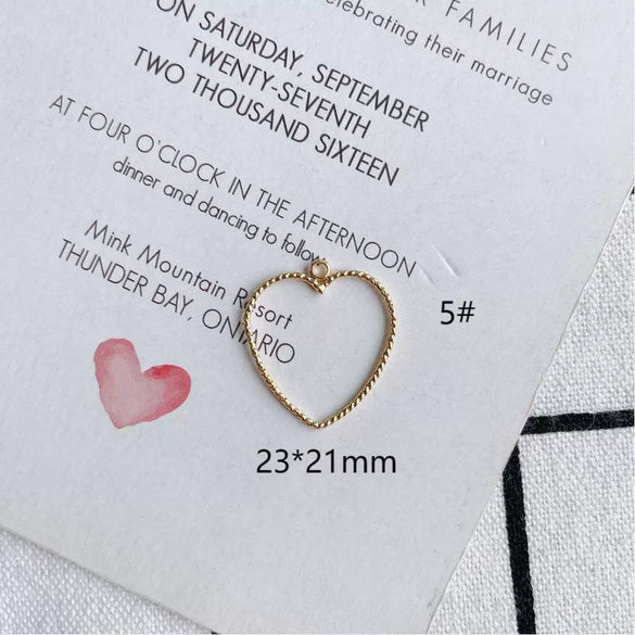 Wholesale Jewelry Copper Pendant With Simple Geometric Shapes Round Square Real Gold Plating Accessories