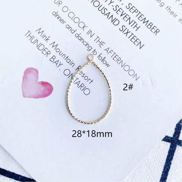 Wholesale Jewelry Copper Pendant With Simple Geometric Shapes Round Square Real Gold Plating Accessories