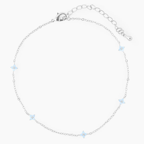 Wholesale Jewelry Copper Plants And Flowers Style Electroplated Anklet Necklace Earrings Women's Set