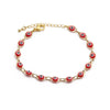 Wholesale Jewelry Copper Plated Gold Handmade Multicolor Devil's Eye Micropaved Zirconia Unisex Bracelet