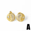 Wholesale Jewelry Copper Plated 18K Gold Butterfly Mushroom Flower Geometric Style Earrings