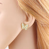 Wholesale Jewelry Copper Plated 18K Gold Butterfly Mushroom Flower Geometric Style Earrings