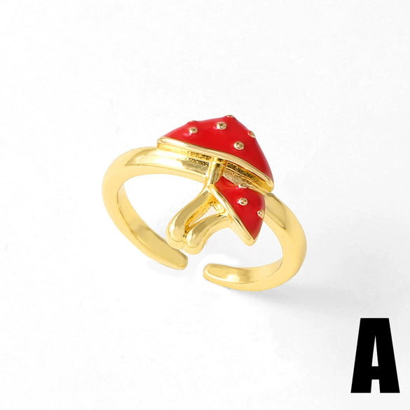Wholesale Jewelry Copper Plated 18K Gold Geometric Animal Open Ring