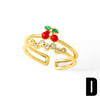 Wholesale Jewelry Copper Plated 18K Gold Geometric Animal Open Ring