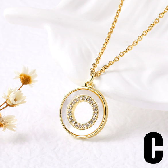 Wholesale Jewelry Copper Plated 18K Gold Geometric Key Pendant Necklace For Women