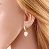 Wholesale Jewelry Copper Plated 18K Gold Heart Shaped Pendant Earrings With Electroplating For Women