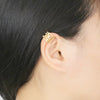 Wholesale Jewelry Copper Plated 18K Gold Inlaid Zircon Geometric Nonpierced Ear Bone Clip Earrings