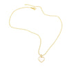 Wholesale Jewelry Copper Plated 18K Gold Pearl Heart Pendant Necklace O Chain