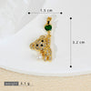 Wholesale Jewelry Copper Plated Real Gold Animal Love Bear Pendant Necklace And Earrings Accessories For Women